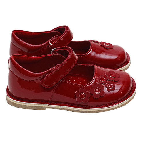Red Patent Floral Mary Jane Fall Shoes Baby Girls 4-Little Girls 12 - SophiasStyle.com